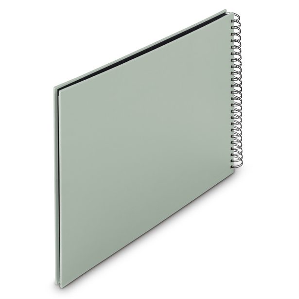 Hama album klasické spirálové FINE ART 36x32 cm, 50 stran, sage, černé listy