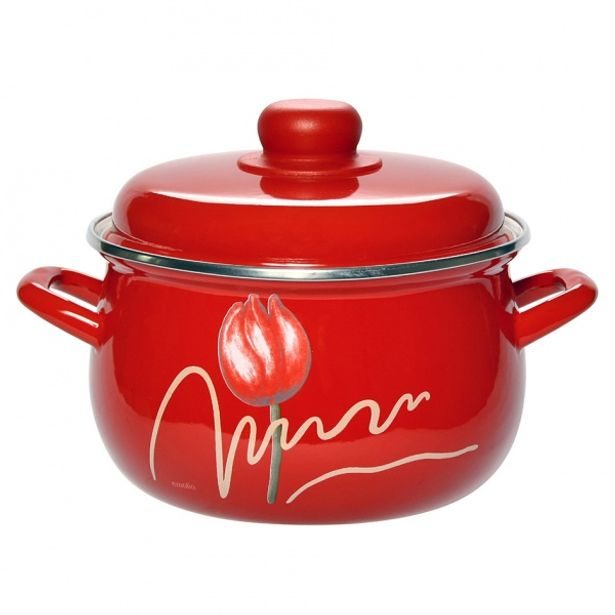 Emalia Kastrol 16cm/1,8l/smalt/tulipán_hamashop