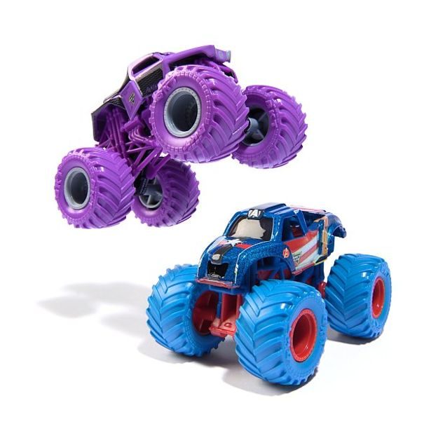 SpinMaster MONSTER JAM - sběratelský kovový model auta Monster Truck, Marvel, set 2 modelů, assort, 1:64