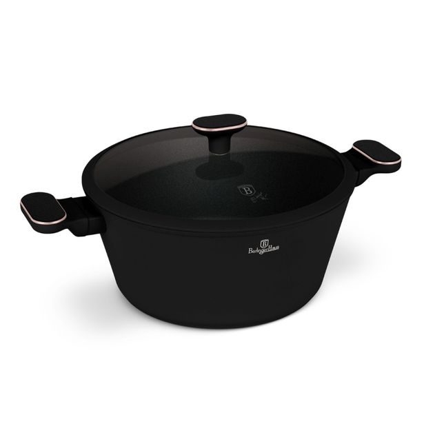 BERLINGERHAUS Kastrol s titanovým povrchem a poklicí 28 cm Black Rose Collection BH-8359