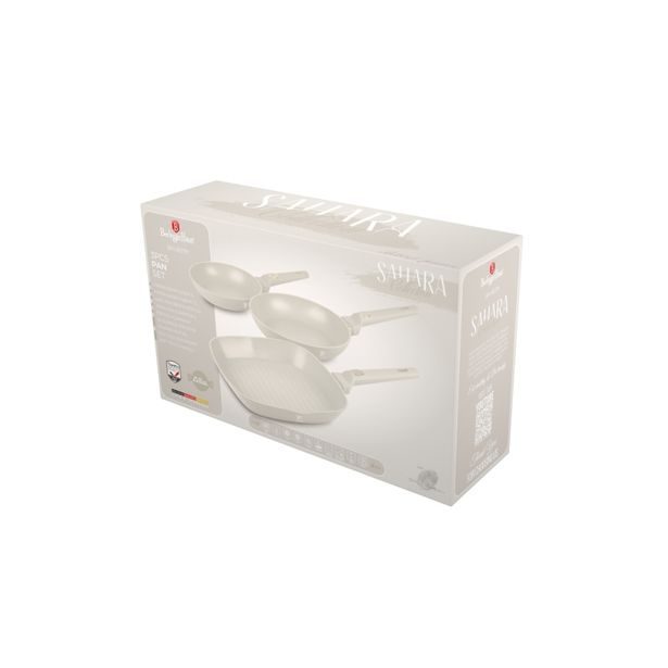 BERLINGERHAUS Sada pánví s titanovým povrchem 3 ks Sahara Collection steak BH-8079