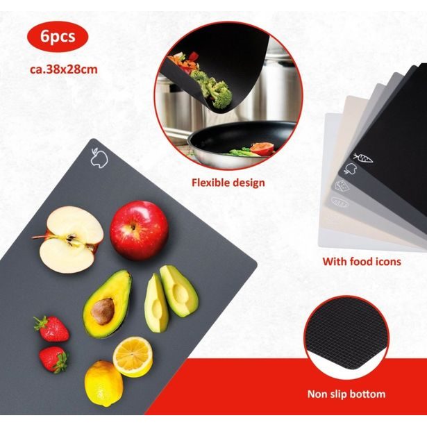 ALPINA Prkénko na krájení ohebné sada 6 ks 38x28cm ED-223849