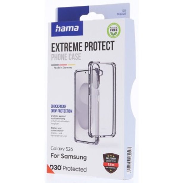 Hama Extreme Protect, kryt pro Samsung Galaxy S26, D3O®, nežloutne, průhledný