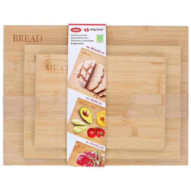 ALPINA Prkénko na krájení bambus sada 3ks ED-223860