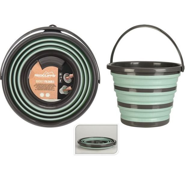 vědro 10l, skládací, 2 barvy, guma, plast