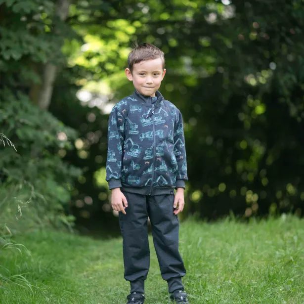 ESITO Mikina na zip Grafit Trucks - šedá