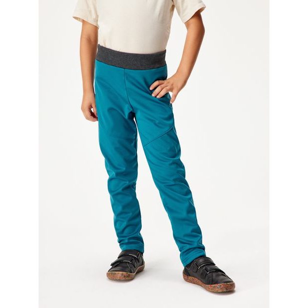 Unuo, Dětské softshellové kalhoty s fleecem pružné Sporty, Kobaltová