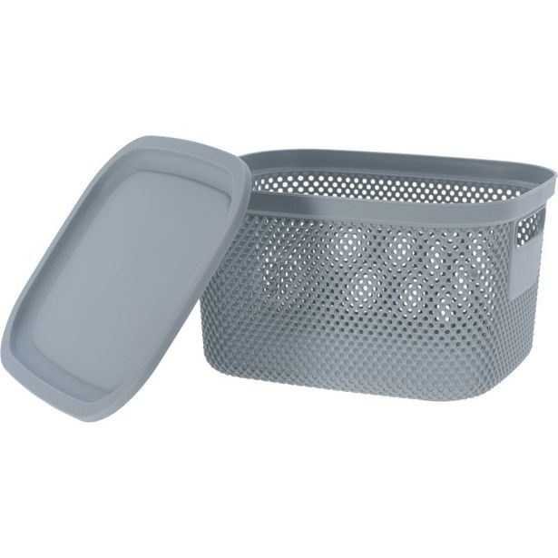 EXCELLENT HOUSEWARE Úložný plastový koš s víkem 6 litrů béžová KO-027000190bezo