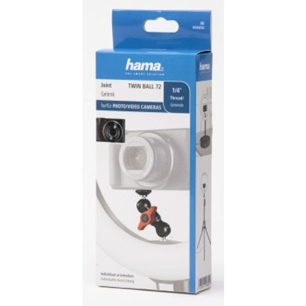 Hama Twin Ball 72, rameno s 2 kulovými klouby pro kruhová LED světla, 2x 1,4", 7,2 cm