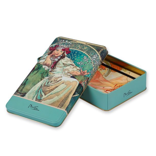 Plechová dóza Alfons Mucha - Princezna Hyacinta, 24 × 14 × 4 cm