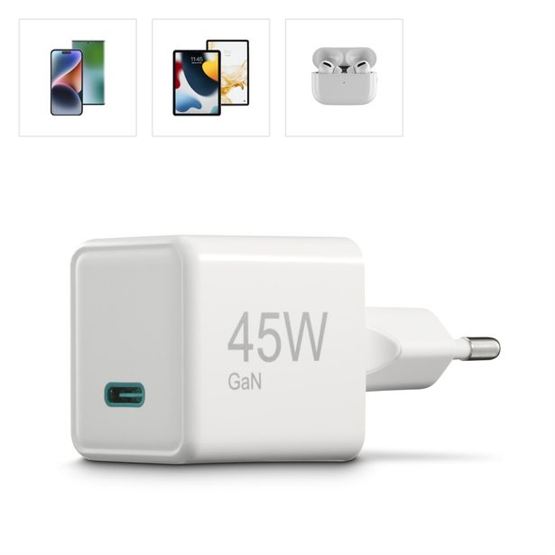 Hama rychlá USB nabíječka, USB-C PD/QC 45 W, super-mini