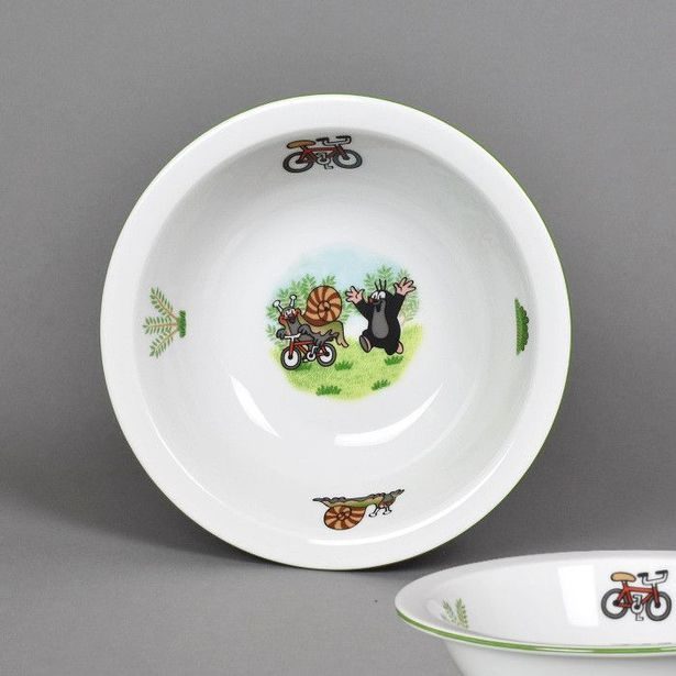 miska d16cm KRTEK a šneček, 2967700, zel.linka, čes.porcelán