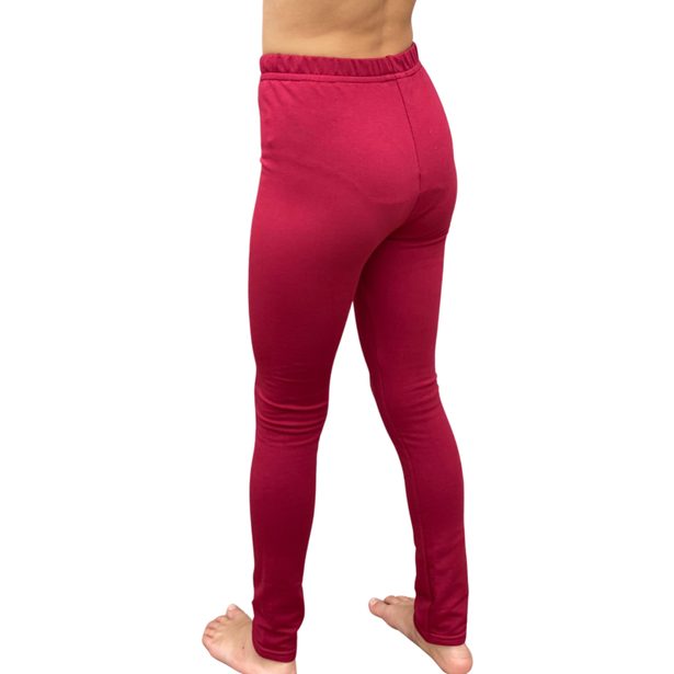 Termo legíny dívčí jednobarevné - vínové