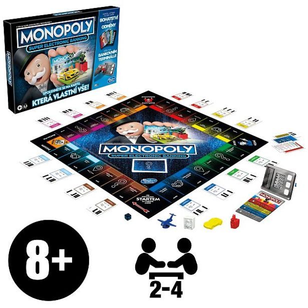Hasbro gaming MONOPOLY Super Elektronické bankovnictví CZ verze