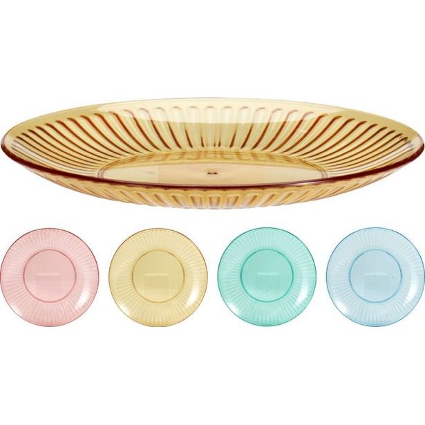talíř d21,0cm, 4barvy, AKRYLON, plast