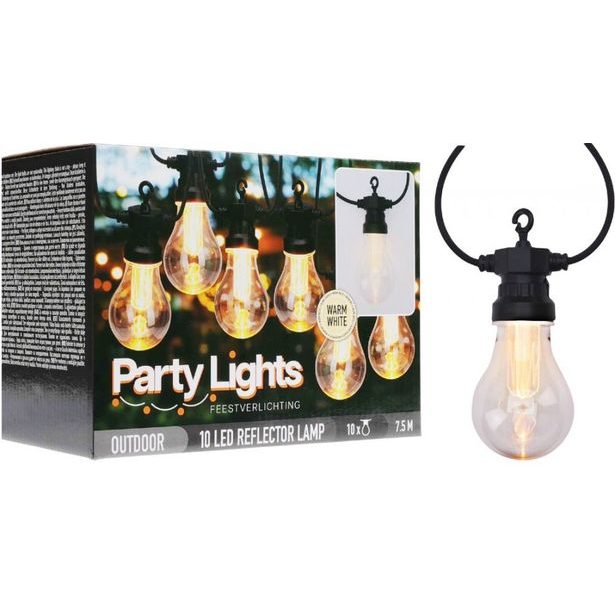 PROGARDEN Světelný řetěz venkovní LED PARTY 10 žárovek KO-LE2100200