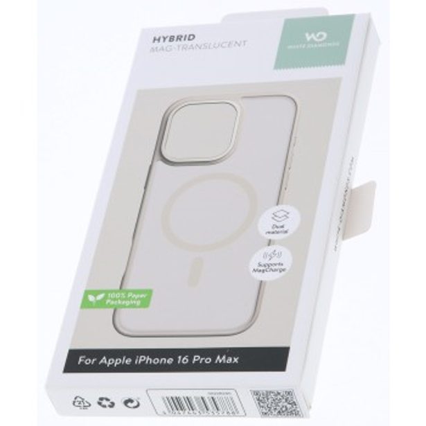 White Diamonds Hybrid Case, kryt pro Apple iPhone 16 Pro Max, magnetický, matný, poloprůhled.pískový