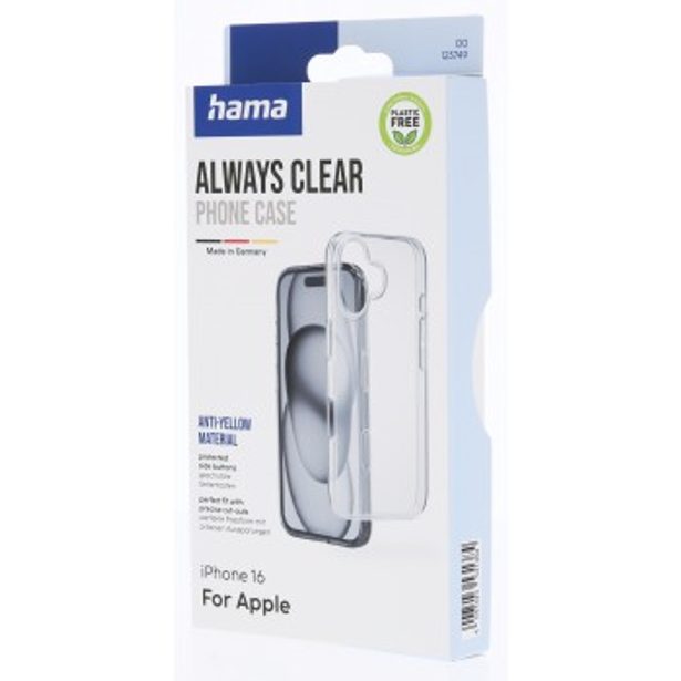 Hama Always Clear, kryt pro Apple iPhone 16, vždy průhledný, nežloutne