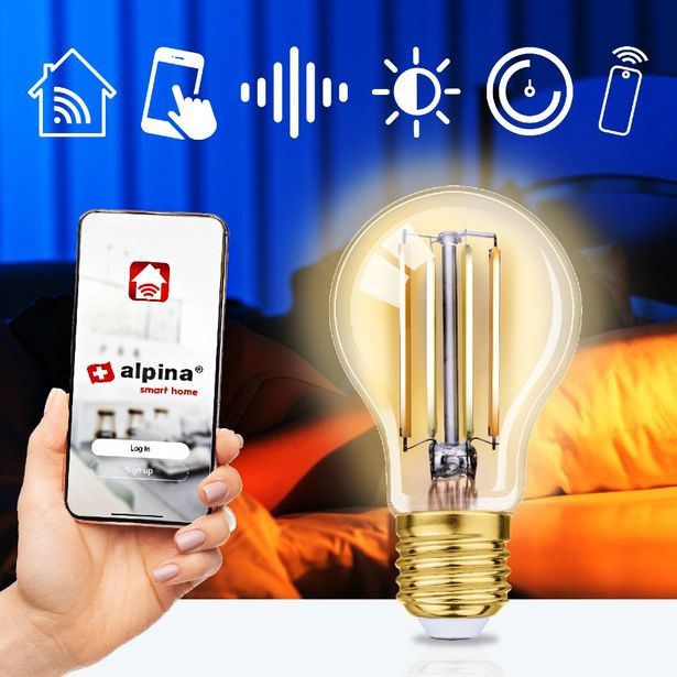 ALPINA Chytrá žárovka LED WIFI bílá stmívatelná E27 470LM ED-225448