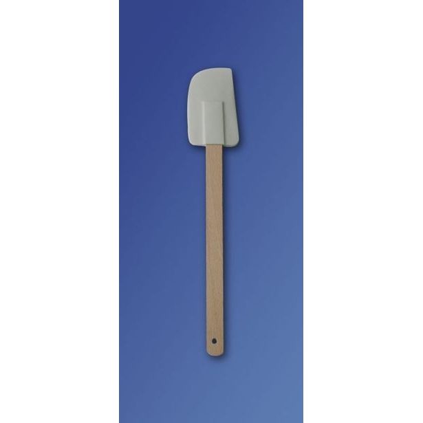 stěrka kuch. 27,5cm, 9x5cm, gum. bílá, dř.rukoj.