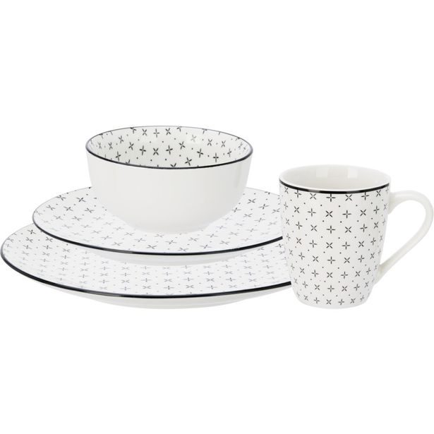 SIAKI Jídelní sada porcelánová 16 ks KO-Q04000100