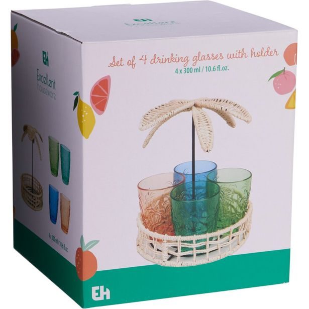EXCELLENT HOUSEWARE Sada sklenic 4 ks 300ml KO-CD1200820