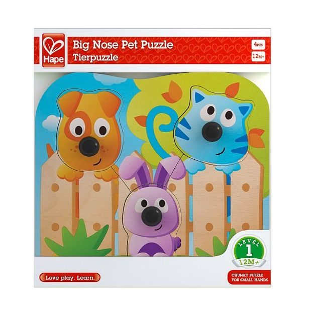 Puzzle s úchytkami - Domácí zvířátka