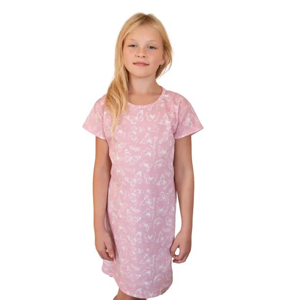 ESITO Dívčí noční košile Motýlek - růžová