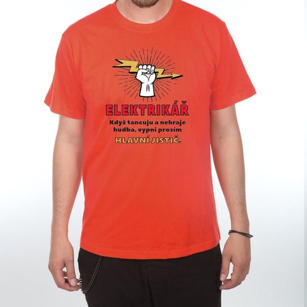 Tričko - Elektrikář - vypněte jistič