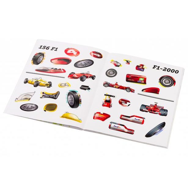 FERRARI, vozy Scuderie – Kniha samolepek Baagl