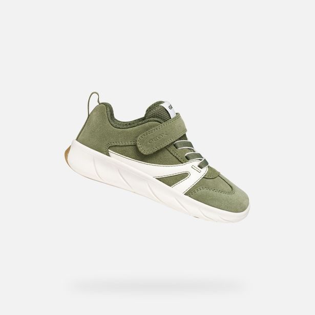 Zelené chlapecké barefoot tenisky Geox Foot-run