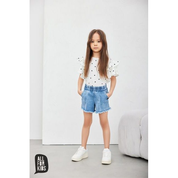 Kraťasy dívčí džínové modré