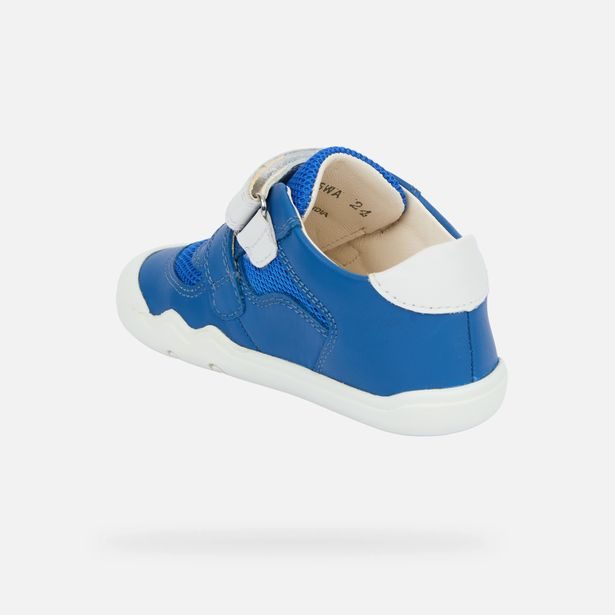 Modré chlapecké barefoot tenisky pro první kroky Geox Steppieup