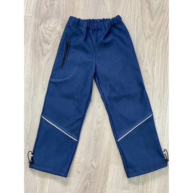 Softshellové nepromokavé kalhoty podšité fleecem riflové