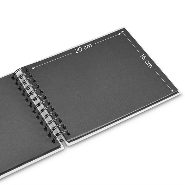 Hama album klasické spirálové FINE ART 24x17 cm, 50 stran, lagoon (modrá), černé listy