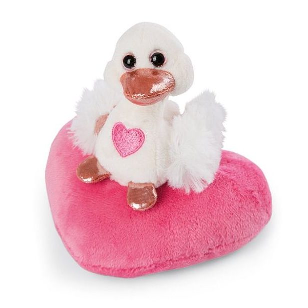 NICI NICI plyš Love Bílá labuť se srdíčkem 10cm, GREEN