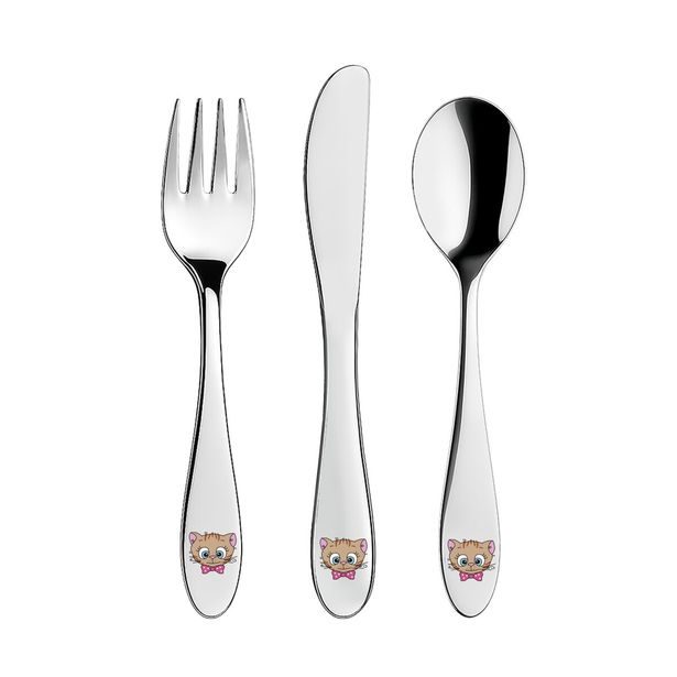 Jídelní dětské příbory KOCOUŘI 3 díly