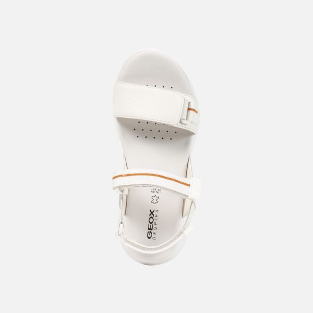 Bílé dámské sandály Geox Sorapis + Grip