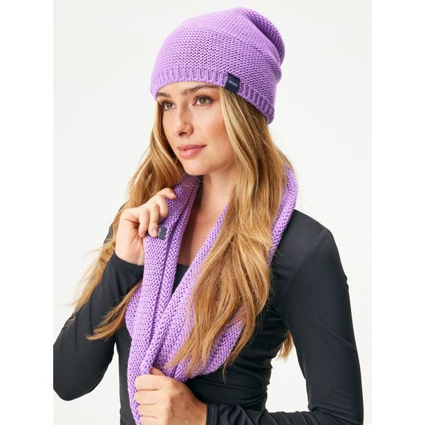 Unuo Dámská čepice pletená Warm, Lila