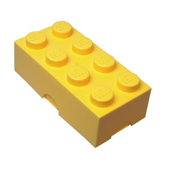 LEGO box na svačinu 100 x 200 x 75 mm - žlutá