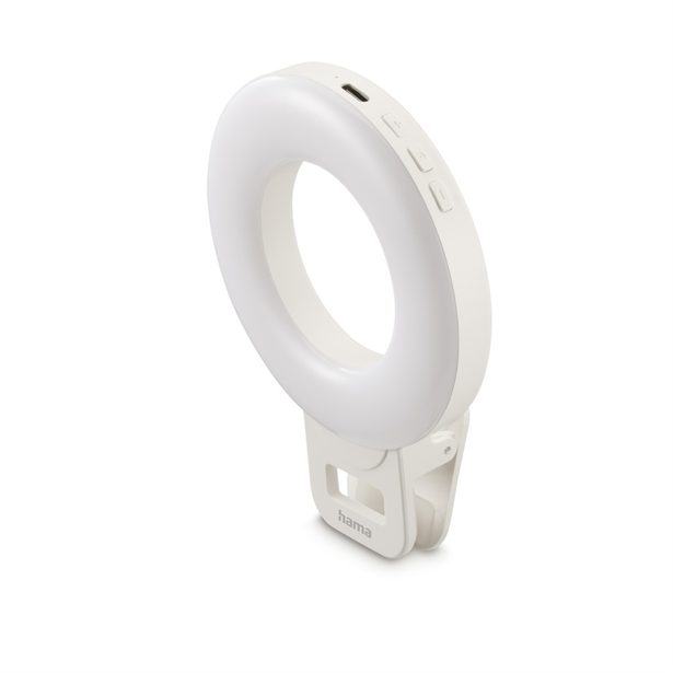 Hama LED kruhové světlo ToGo se svorkou na telefon, 60 LED, průměr 9,6 cm, nabíjecí