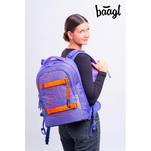 BAAGL Školní batoh Skate Max Orange GRS