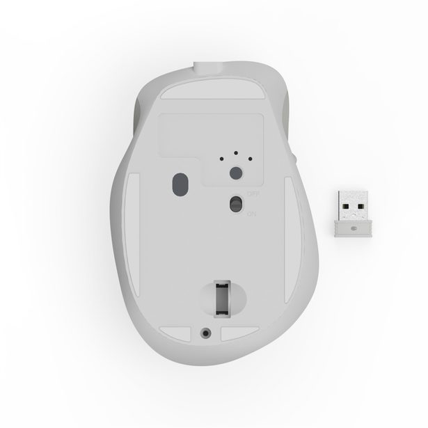 Hama bezdrátová optická myš WM-500, nabíjecí, tichá, bílá