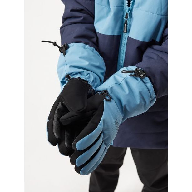 Unuo Dětské zimní rukavice prstové Ski, Modrá