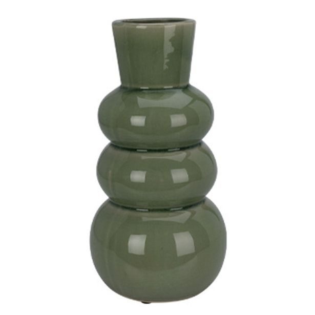 EXCELLENT HOUSEWARE Váza 3 bubliny 25 cm zelená KO-095241200zele
