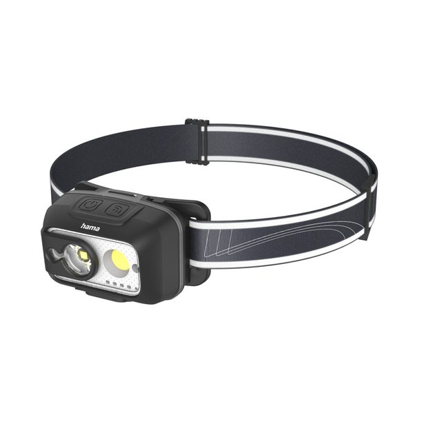 Hama HL500-C, LED čelovka, nabíjecí, 500 lm / 110 m, IP44