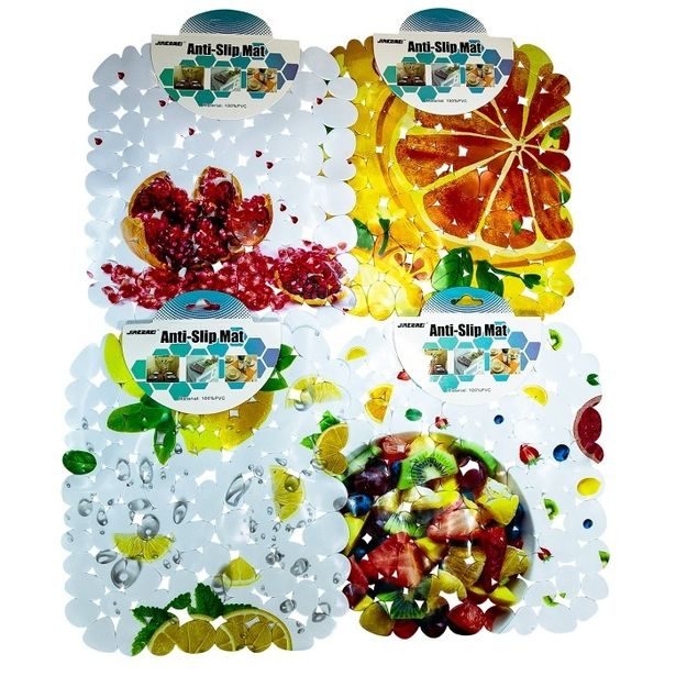 podložka - vložka 30x24cm, protiskluz. OVOCE, 6DEK., plast