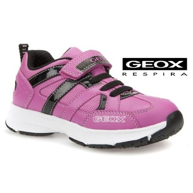 Celoroční obuv GEOX J TOP FLY G.A FUCHSIA/BLACK