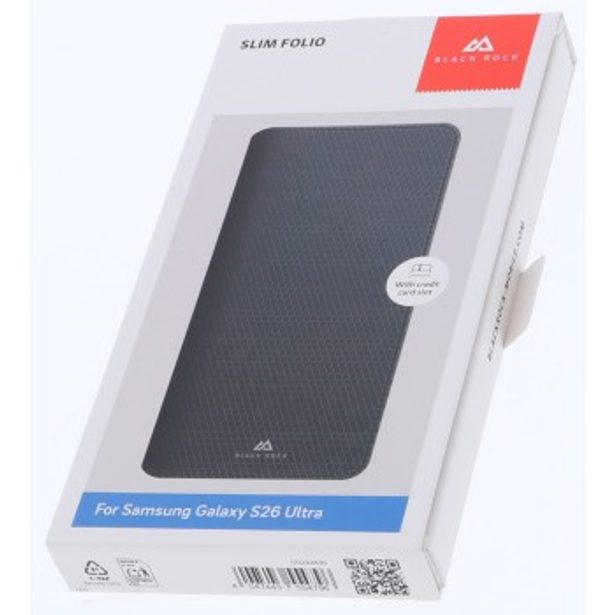 Black Rock Slim Folio, pouzdro-knížka pro pro Samsung Galaxy S26 Ultra, černé