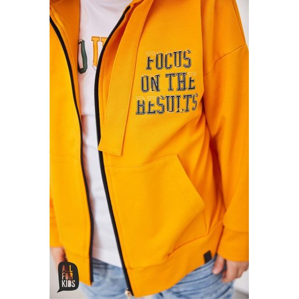 All for kids chlapecká mikina Focus on the results oranžová